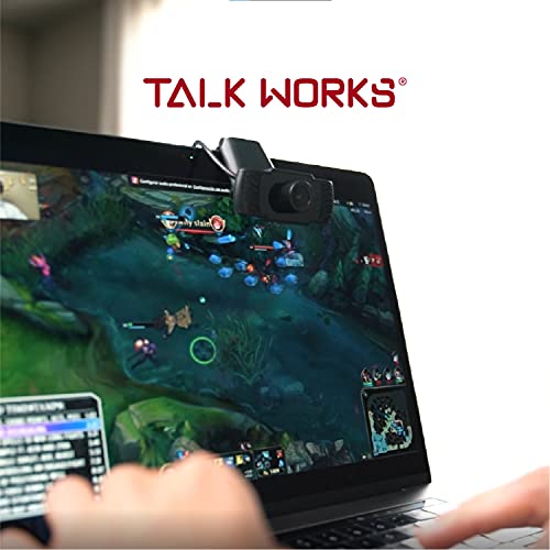 Compact Black Gaming Laptop Webcam with Dual Microphone