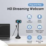 High Definition USB Webcam with LED Fill Light