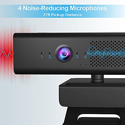 1080P Computer Camera with Built-in Microphones and Speaker