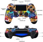 Wireless PS4/Pro/Slim/PC Gaming Controller with Graffiti Design