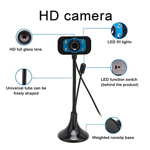 High Definition USB Webcam with LED Fill Light