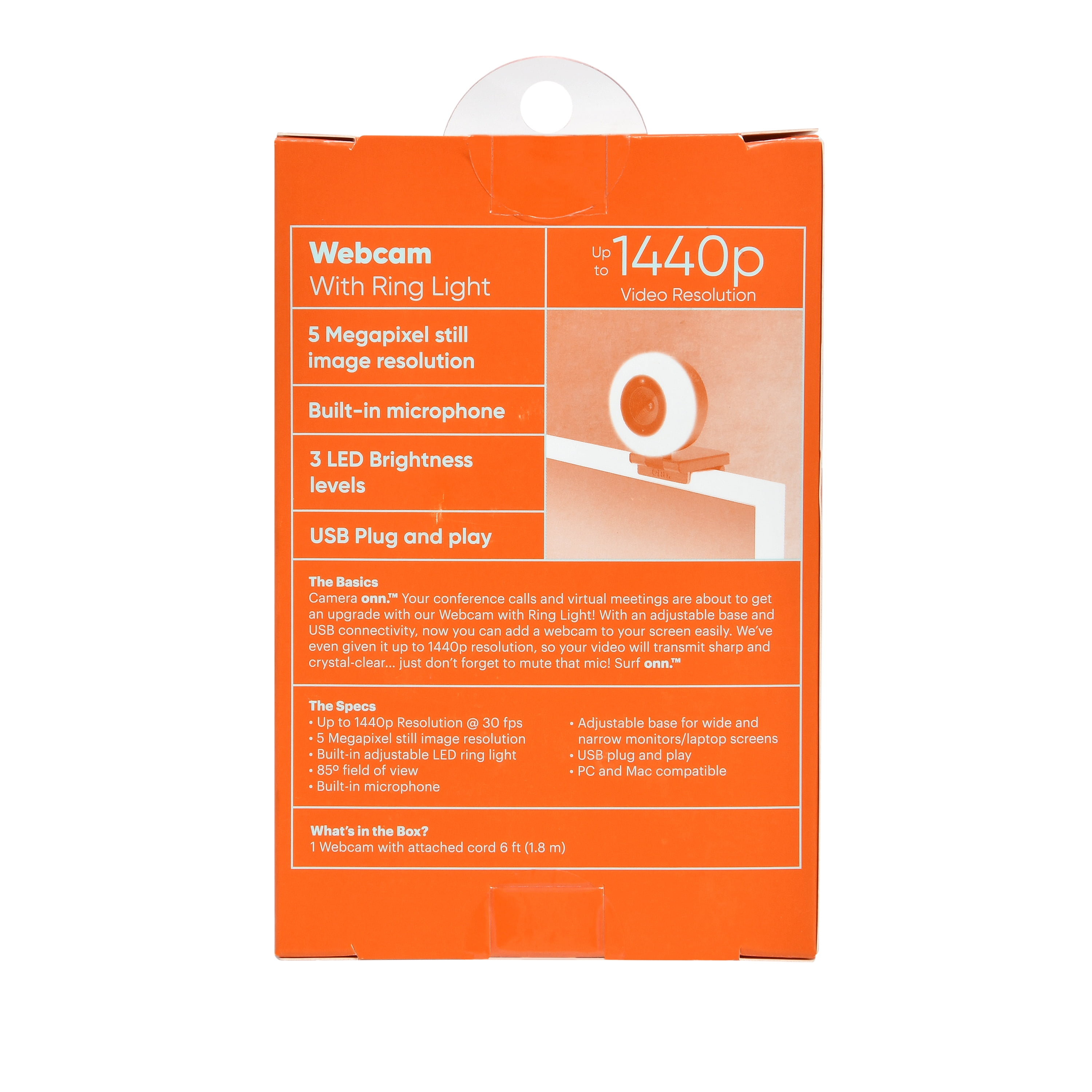 Enhanced Gaming Webcam: Autofocus, 1440p Resolution, LED Ring