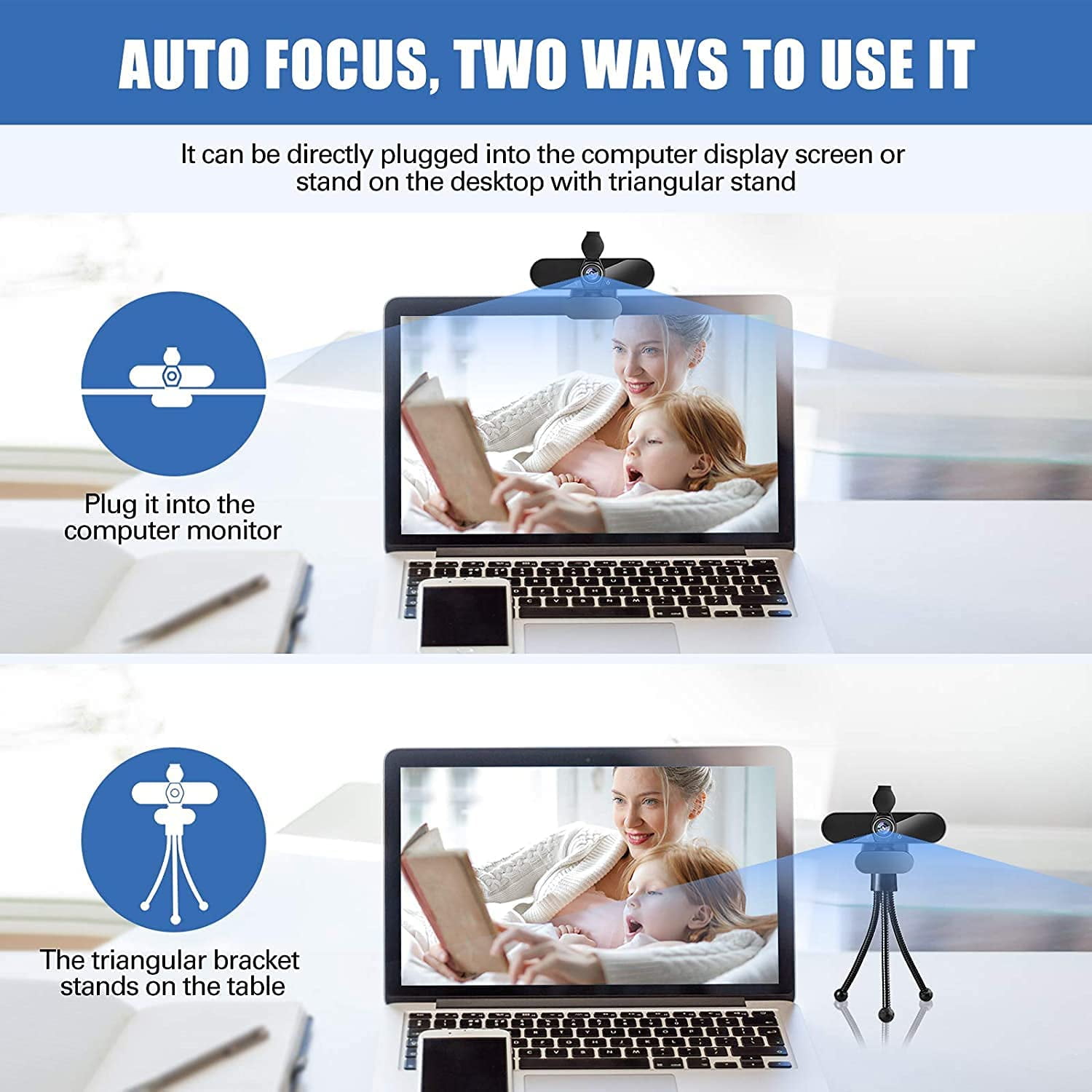 1080p HD Webcam with Microphone for Gaming Laptops