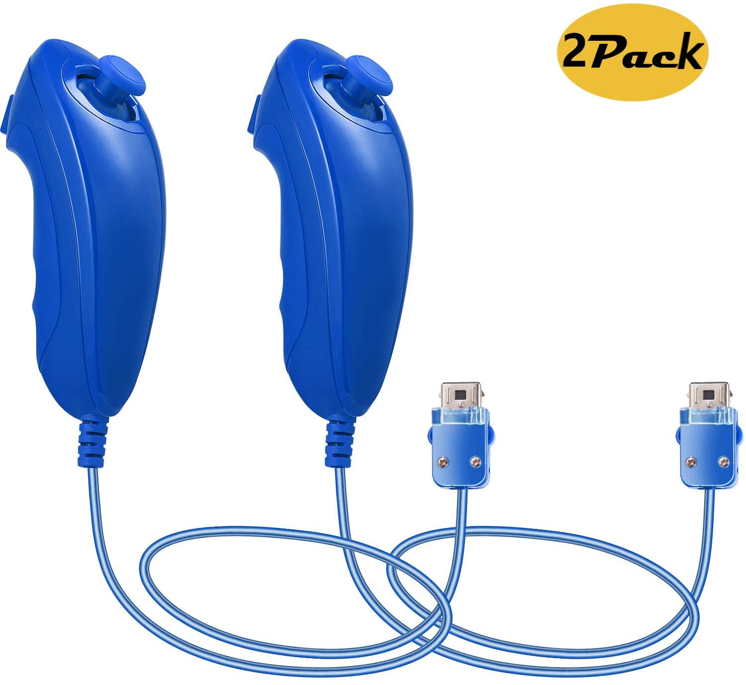 LUXMO 2-Pack Nunchuck Controller for Wii & Wii U