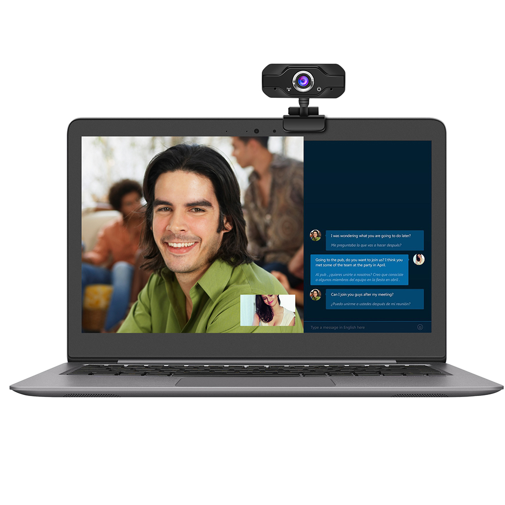 720P HD Webcam with Built-in Microphone for Video Calling