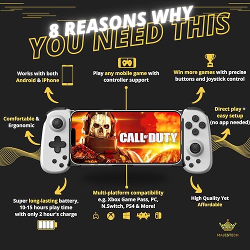 Majestech D6 Wireless Gamepad for iPhone/Android Gaming