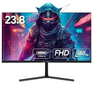 24" Curved Gaming Monitor, 180hz/144hz FHD 1080p, Type-c