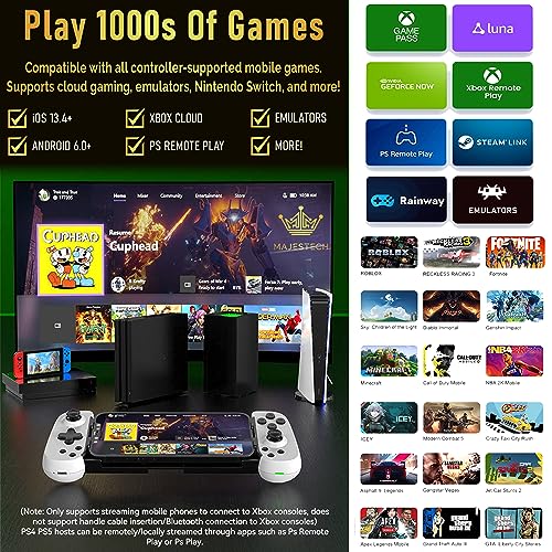 Majestech D6 Wireless Gamepad for iPhone/Android Gaming