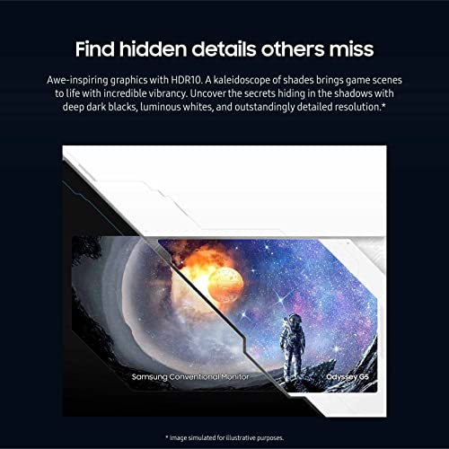 Samsung G51C QHD Gaming Monitor, 165Hz, 1ms, VESA