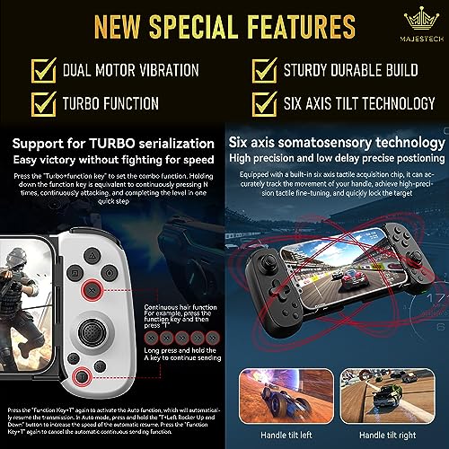 Majestech D6 Wireless Gamepad for iPhone/Android Gaming