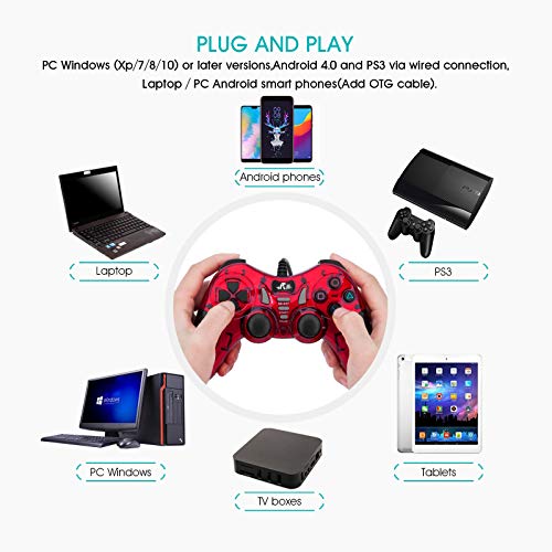 Rii PS3 Wired Game Controller for PC and Android