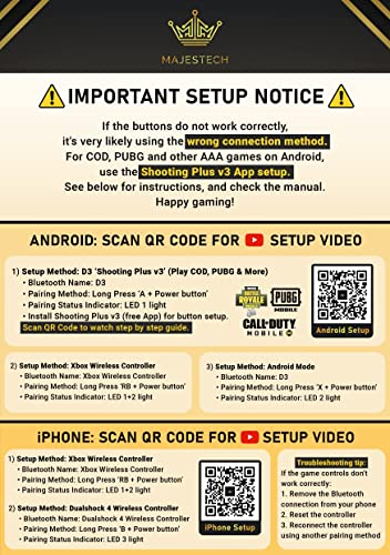 Bluetooth Gamepad for iPhone/Android - Play COD, Fortnite