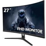 CRUA 27" Curved Gaming Monitor, Full HD 1080P