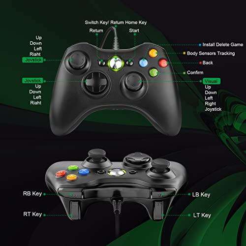 Ergonomic USB Controller for Xbox 360 and PC