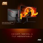 AOC CQ27G3Z 27" Curved Gaming Monitor, QHD 2K 240Hz