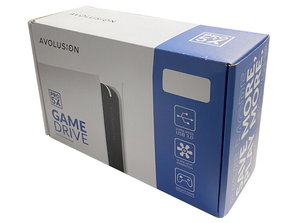 Avolusion PRO-5X 8TB USB 3.0 External Gaming Hard Drive for PS5 Game Console
