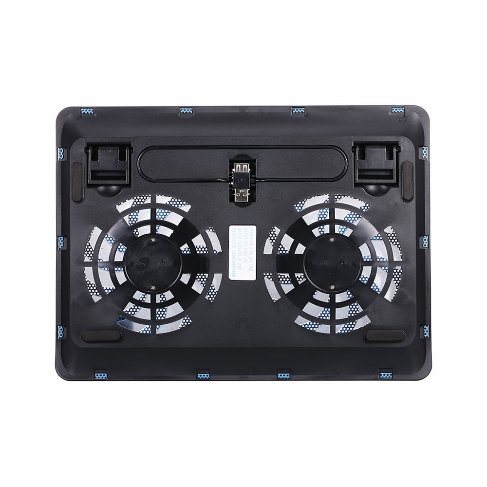 Laptop Cooling Pad: Double Fan High-performance Cooling, 2 USB Ports, Blue