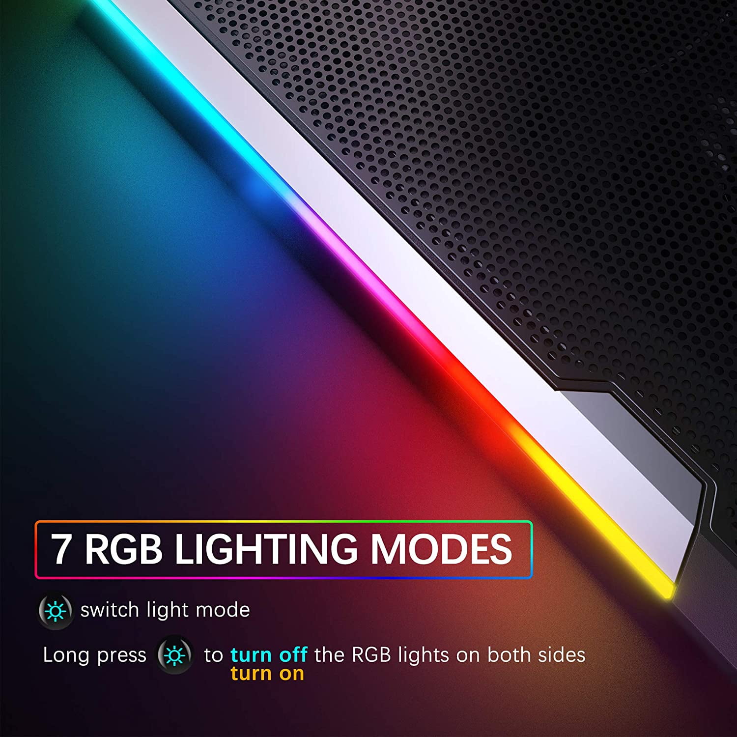 Topmate C11 Laptop Cooling Pad - RGB Gaming Cooler