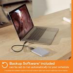 5TB Mac Portable Hard Drive with Password Protection - Silver