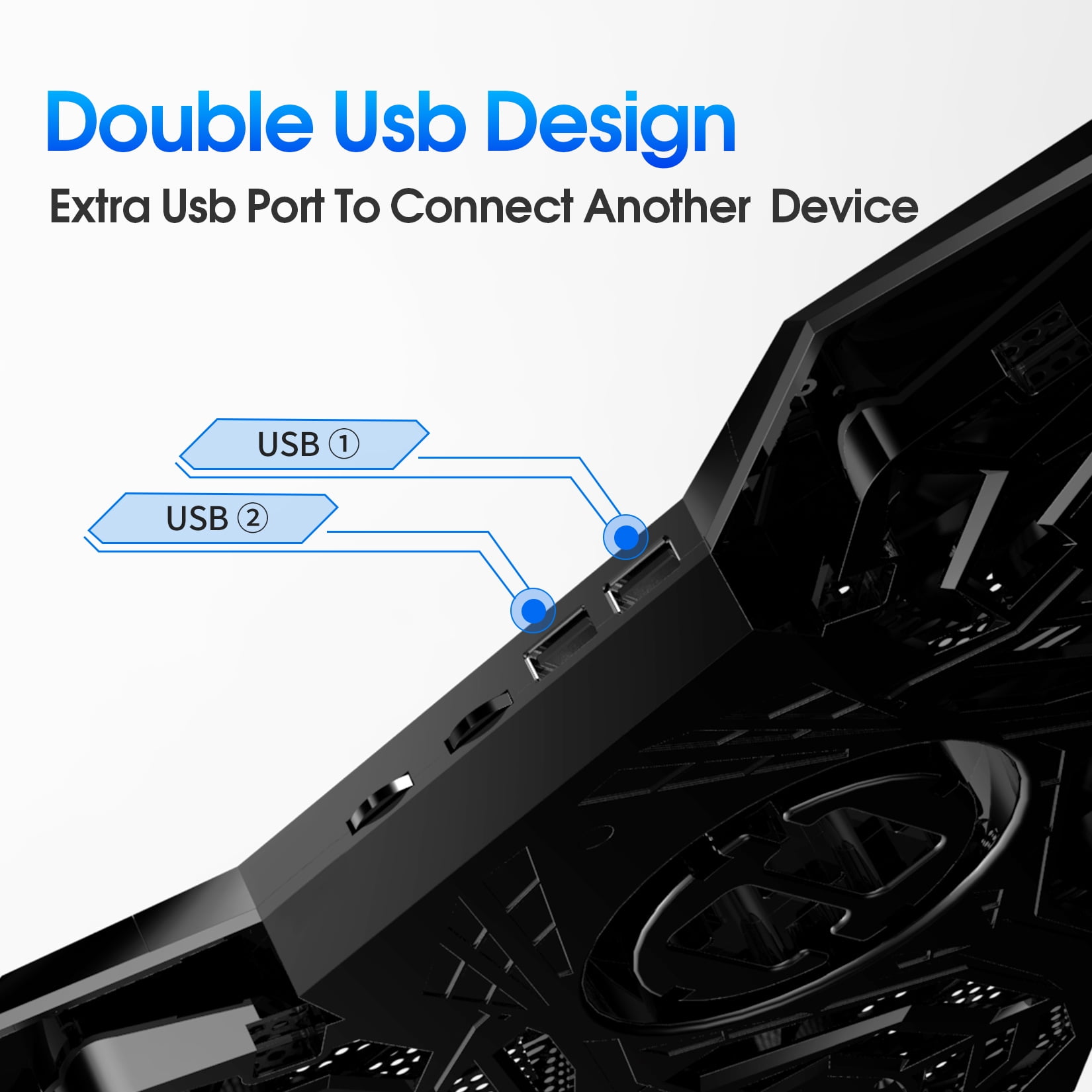 COOLCOLD Laptop Cooling Pad - Blue