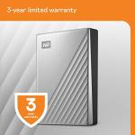 5TB Mac Portable Hard Drive with Password Protection - Silver