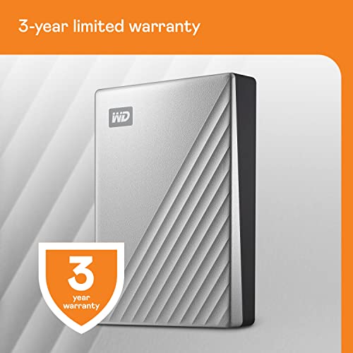 5TB Mac Portable Hard Drive with Password Protection - Silver