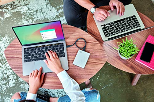 5TB Mac Portable Hard Drive with Password Protection - Silver