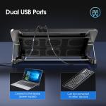 Coolcold 15.6-17.3inch Laptop Cooling Pad with 6 Quiet Fans,7 Height & Wind Speed Adjustable, 2 USB Port Laptop Cooer With Mobile Phone Holde