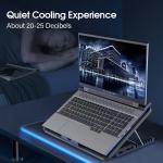 Coolcold 15.6-17.3inch Laptop Cooling Pad with 6 Quiet Fans,7 Height & Wind Speed Adjustable, 2 USB Port Laptop Cooer With Mobile Phone Holde