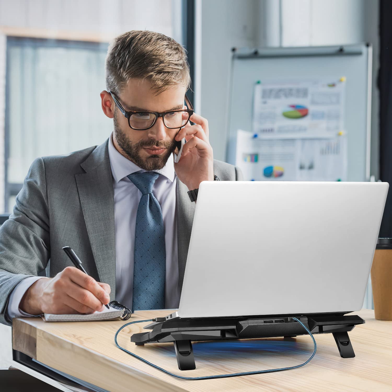 Coolcold Laptop Cooling Pad with 6 Quiet Fans