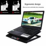 6 Quiet Fans Laptop Cooler Gaming Computer Cooling Pad Mat Tilt Stand LED 12-17"