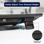 Portable Laptop Cooling Tray for 12" to 17" Laptops Quiet 3 Fans Cooling Pad