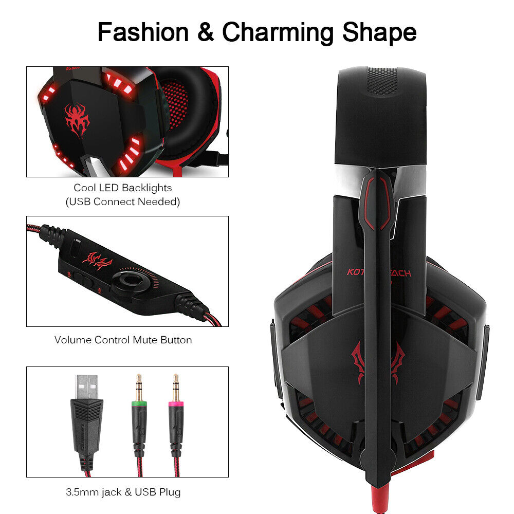 3.5mm Gaming Headphone with Mic for Xbox PS4 Laptop