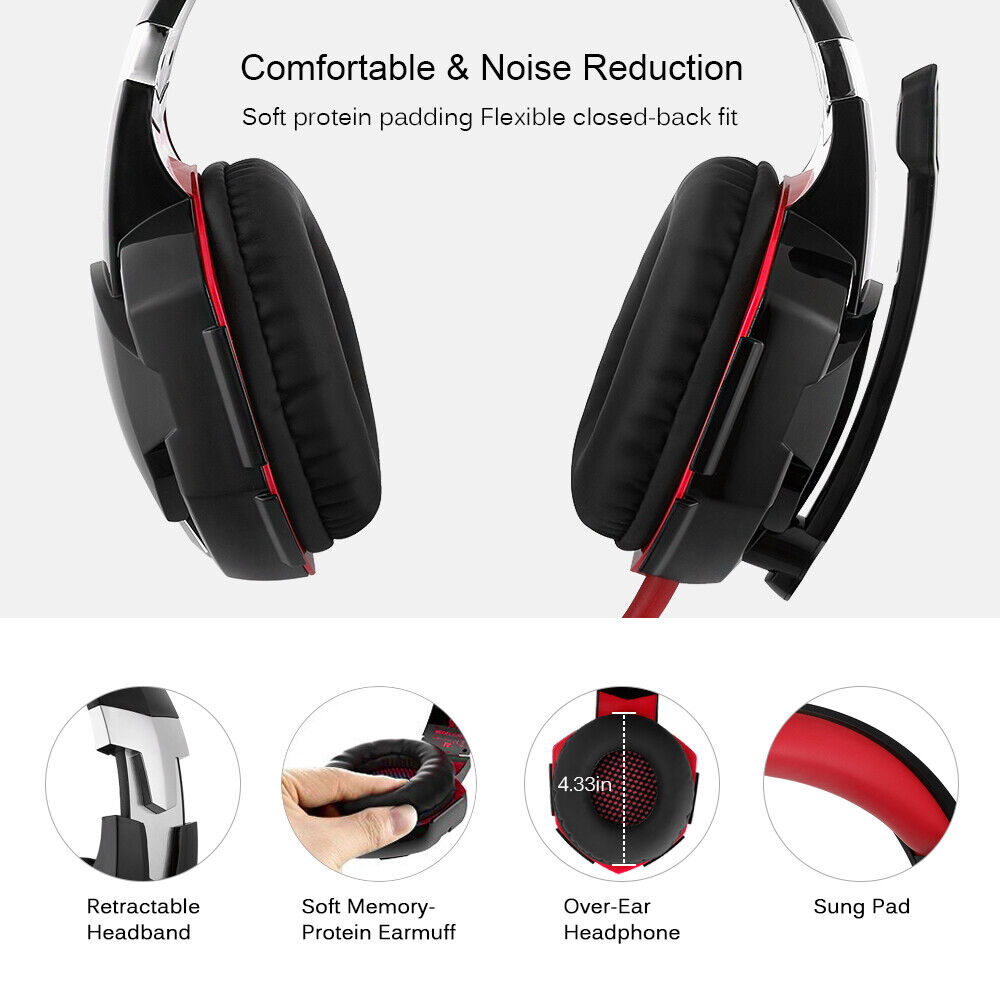 3.5mm Gaming Headphone with Mic for Xbox PS4 Laptop