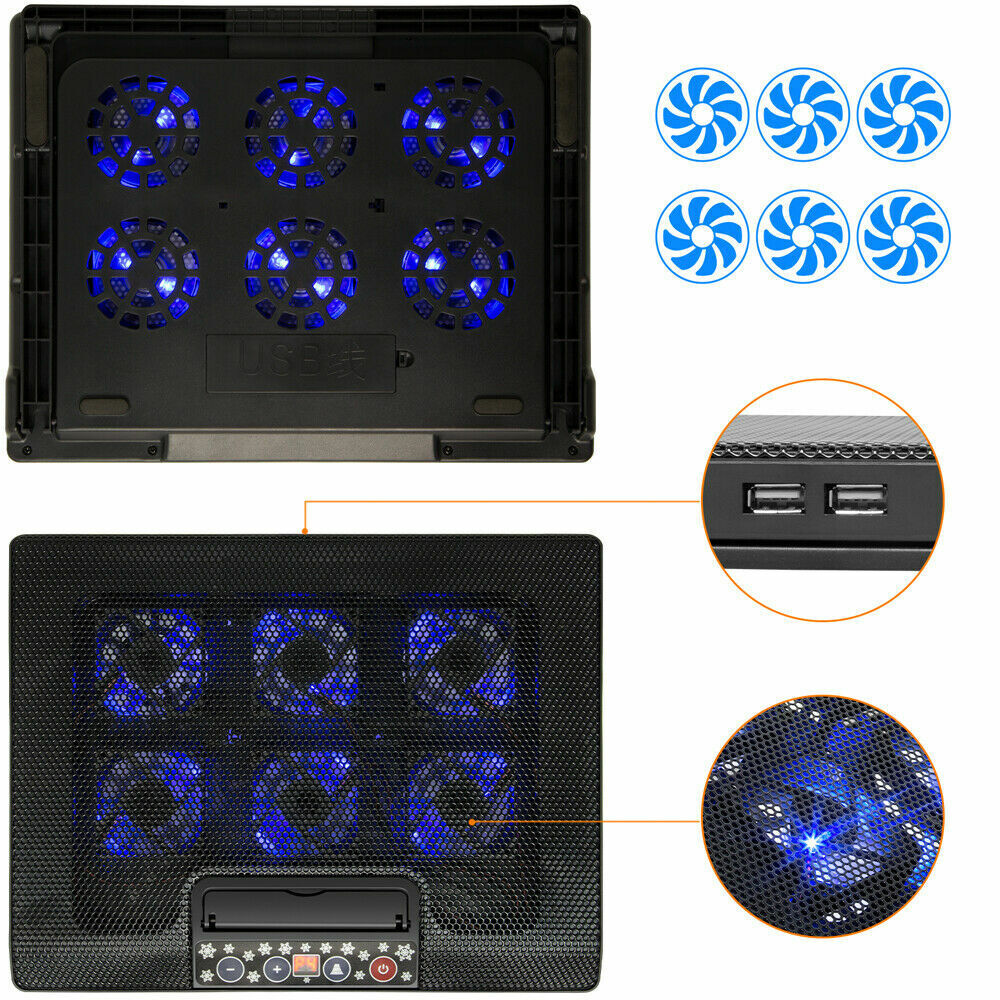 Powerful Cooling Mat Pad Stand for 12-17" Gaming Laptops