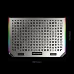 RGB Alloy Laptop Cooling Pad Stand Base 6 Fans Adjustable Speed - up to 15" 