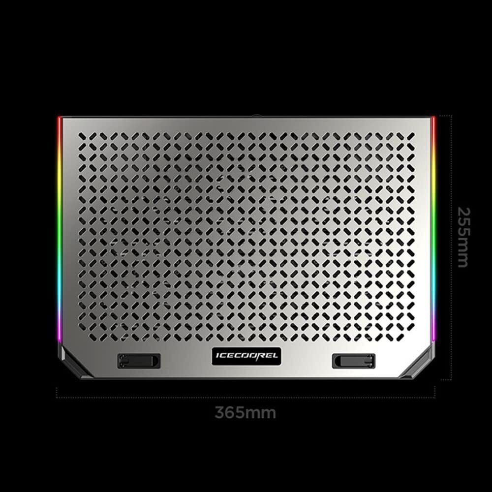 RGB Alloy Laptop Cooling Pad Stand Base 6 Fans Adjustable Speed - up to 15" 
