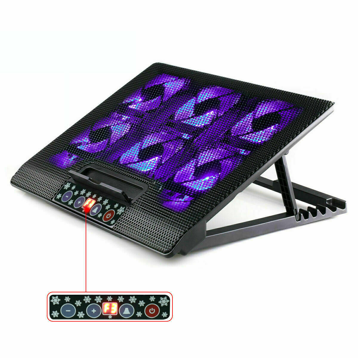 Powerful Cooling Mat Pad Stand for 12-17" Gaming Laptops