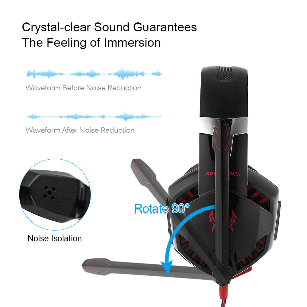 3.5mm Gaming Headphone with Mic for Xbox PS4 Laptop