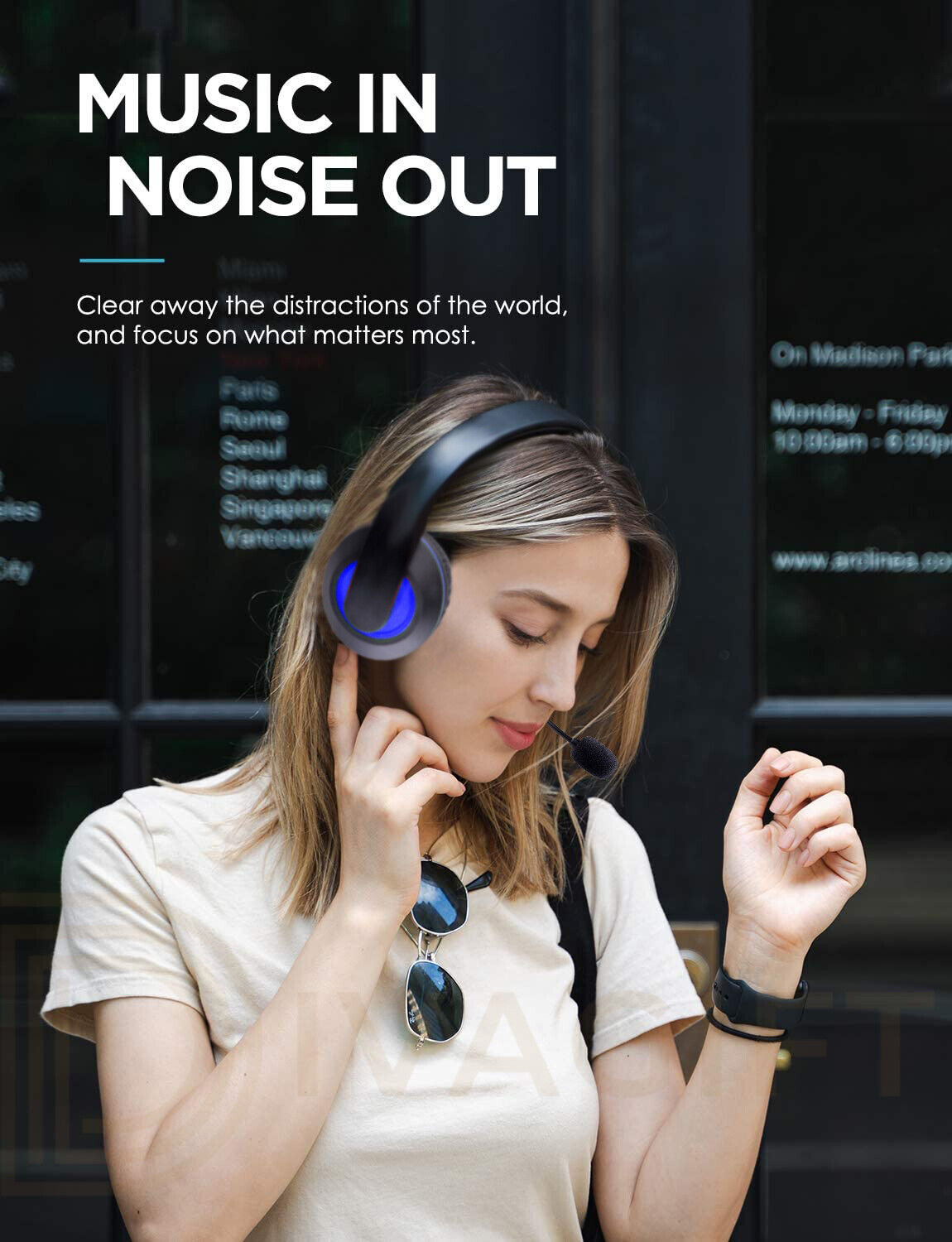 LED Gaming Headset with Mic for PC, Laptop, PS3/4/5, Xbox