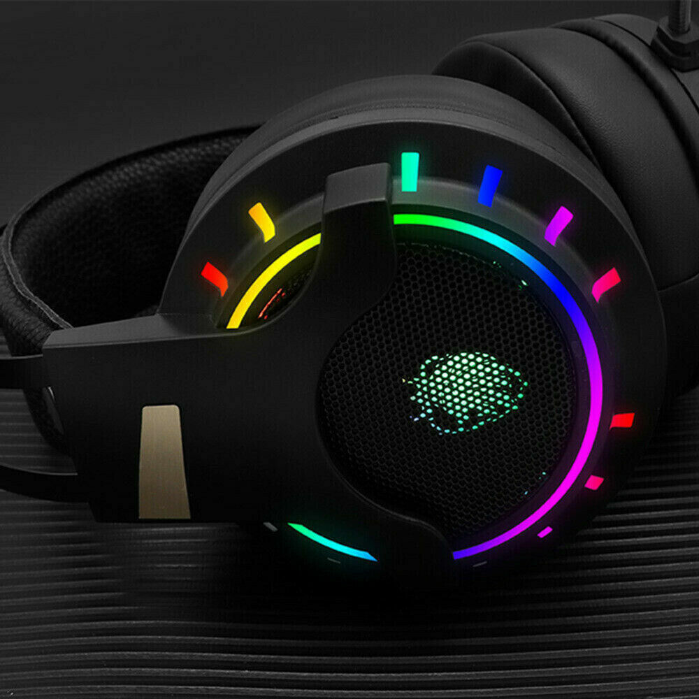 LED Gaming Headset with Mic for PC Laptop PS4 PS5 Xbox