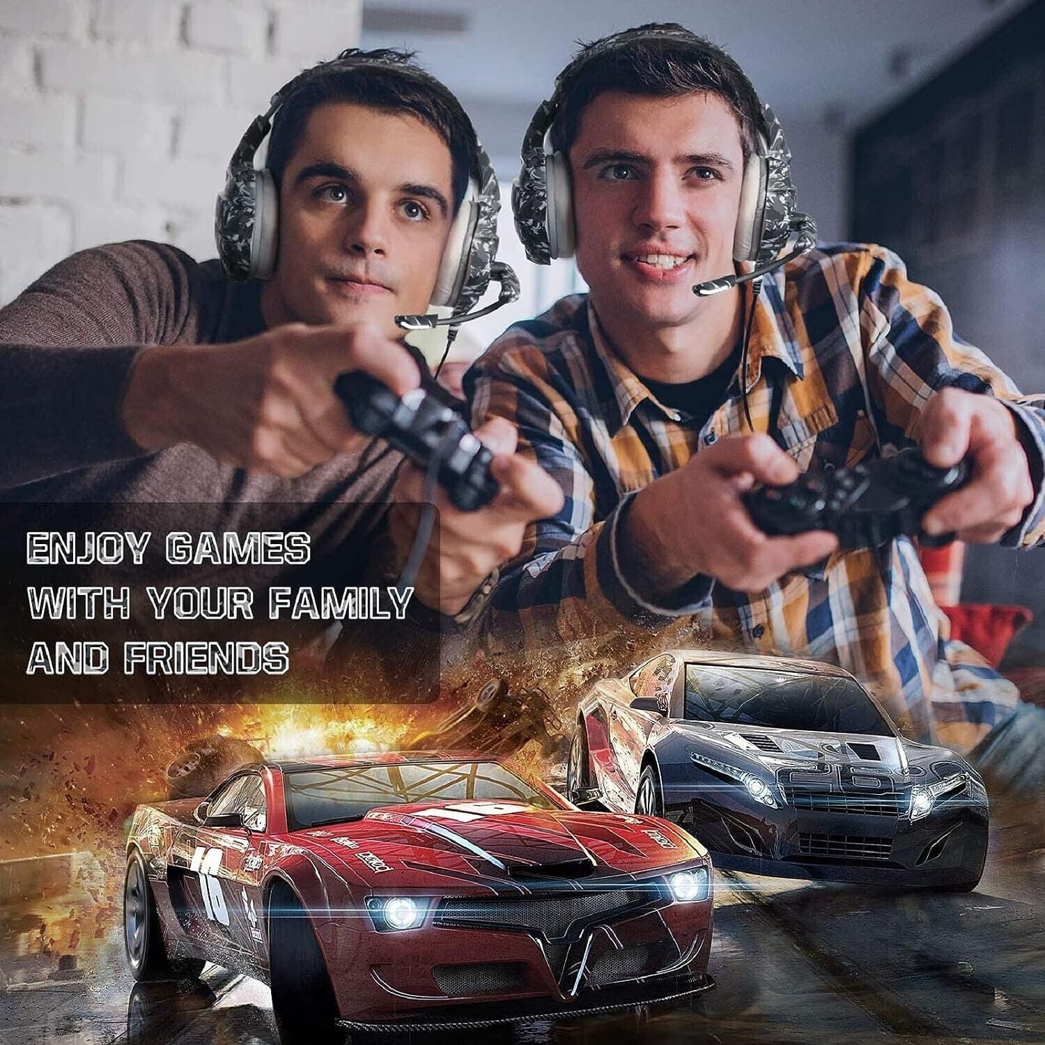 Gaming Headset with Microphone - PC Laptop PS4 Xbox