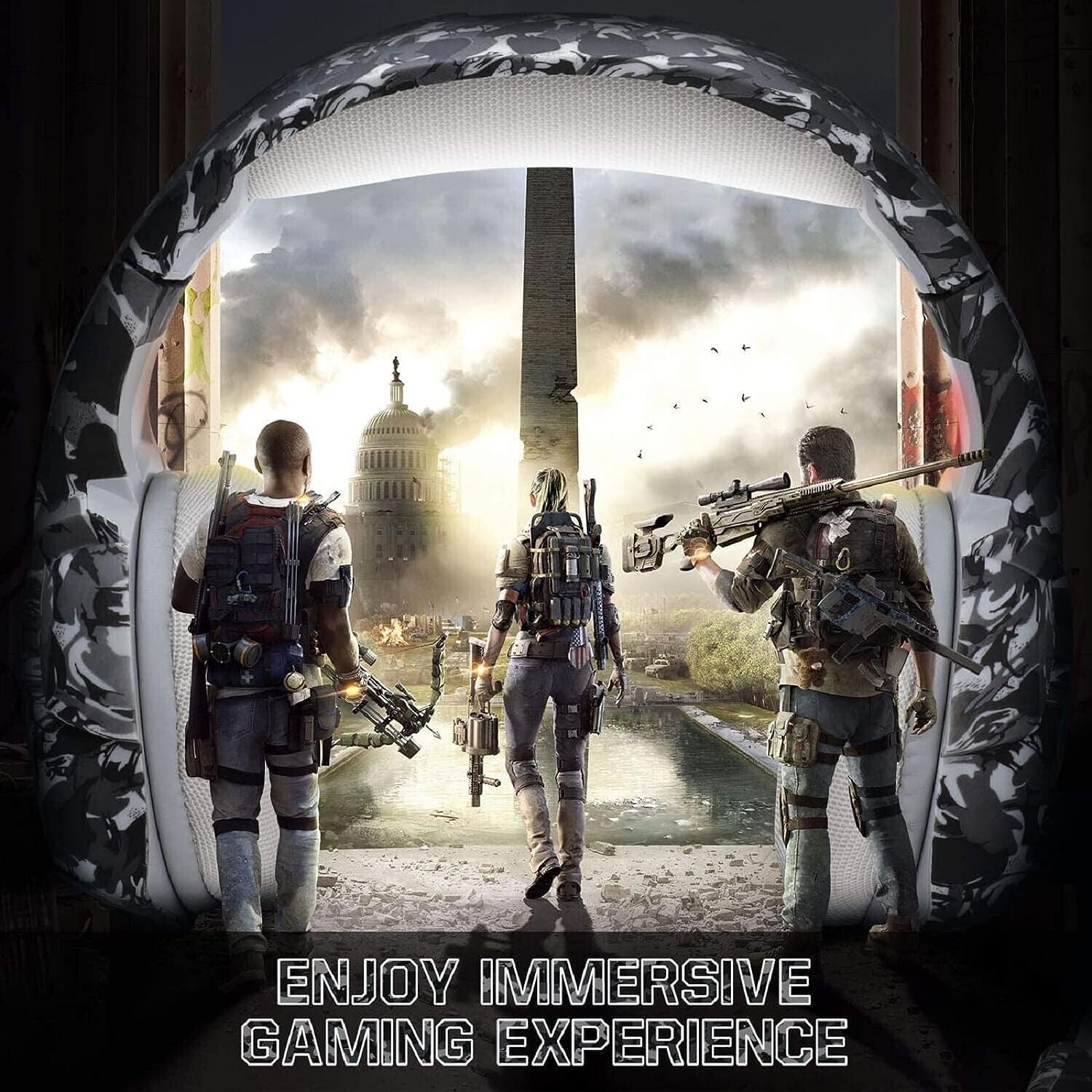 Gaming Headset with Microphone - PC Laptop PS4 Xbox