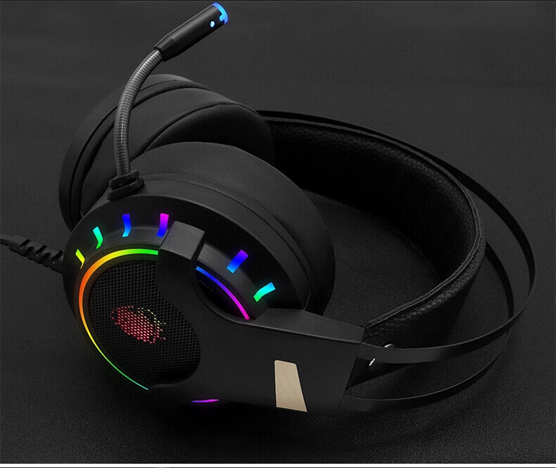 LED Gaming Headset with Mic for PC Laptop PS4 PS5 Xbox