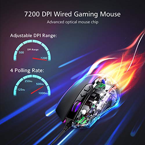 Vollion RGB Gaming Mouse with 8 Programmable Buttons