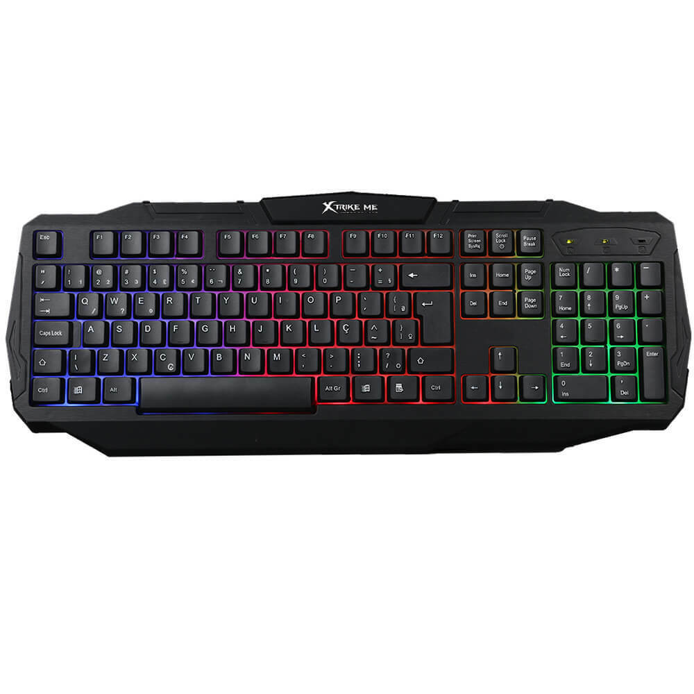 Xtrike UK Gaming Keyboard with Rainbow LED Backlit