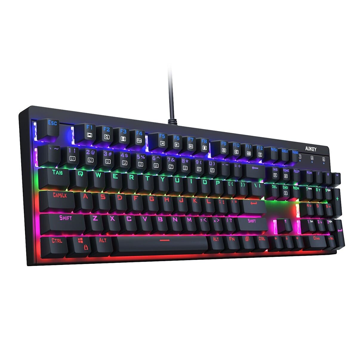 RGB Gaming Keyboard with Blue Switches - AUKEY KM-G6