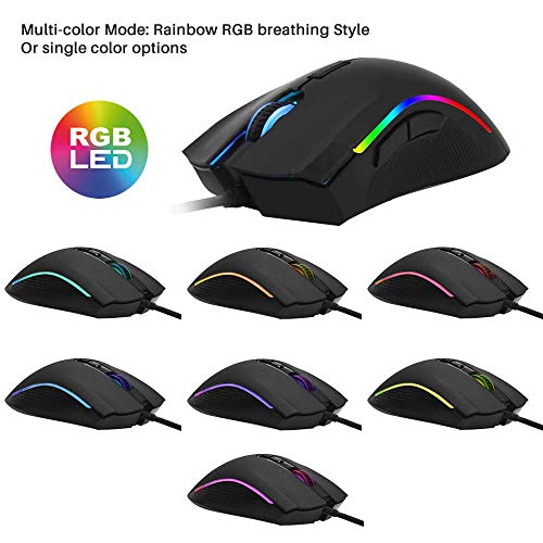 RGB Backlit Combrite Gaming Mouse, USB Wired
