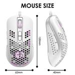 KUIYN 383 Ultralight RGB Gaming Mouse (White)
