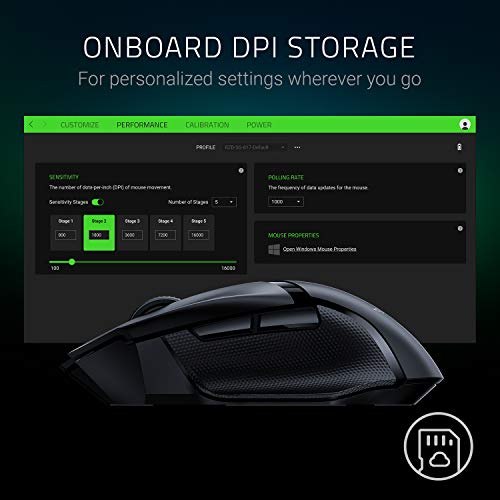 Black Razer Basilisk X - Wireless Gaming Mouse